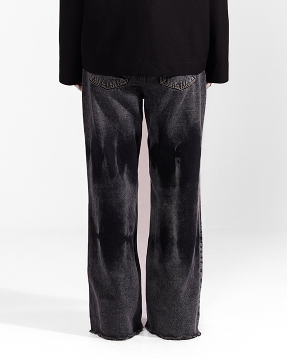 Dusk | Grey Wide Leg Denim Pant