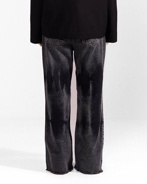 Dusk | Grey Wide Leg Denim Pant