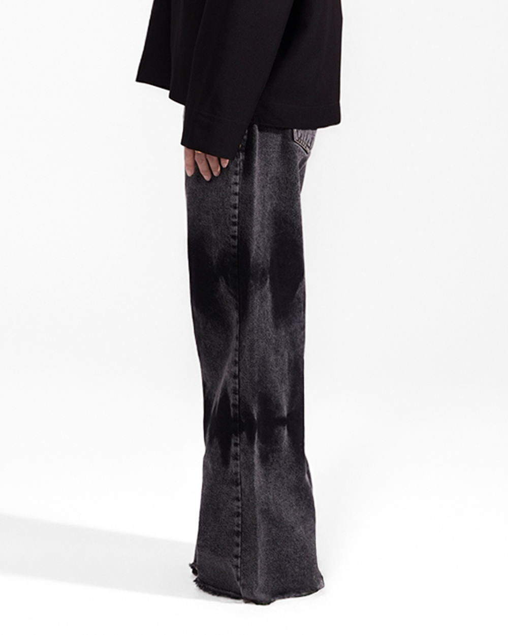 Dusk | Grey Wide Leg Denim Pant