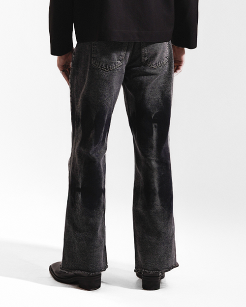 Dusk | Grey Wide Leg Denim Pant