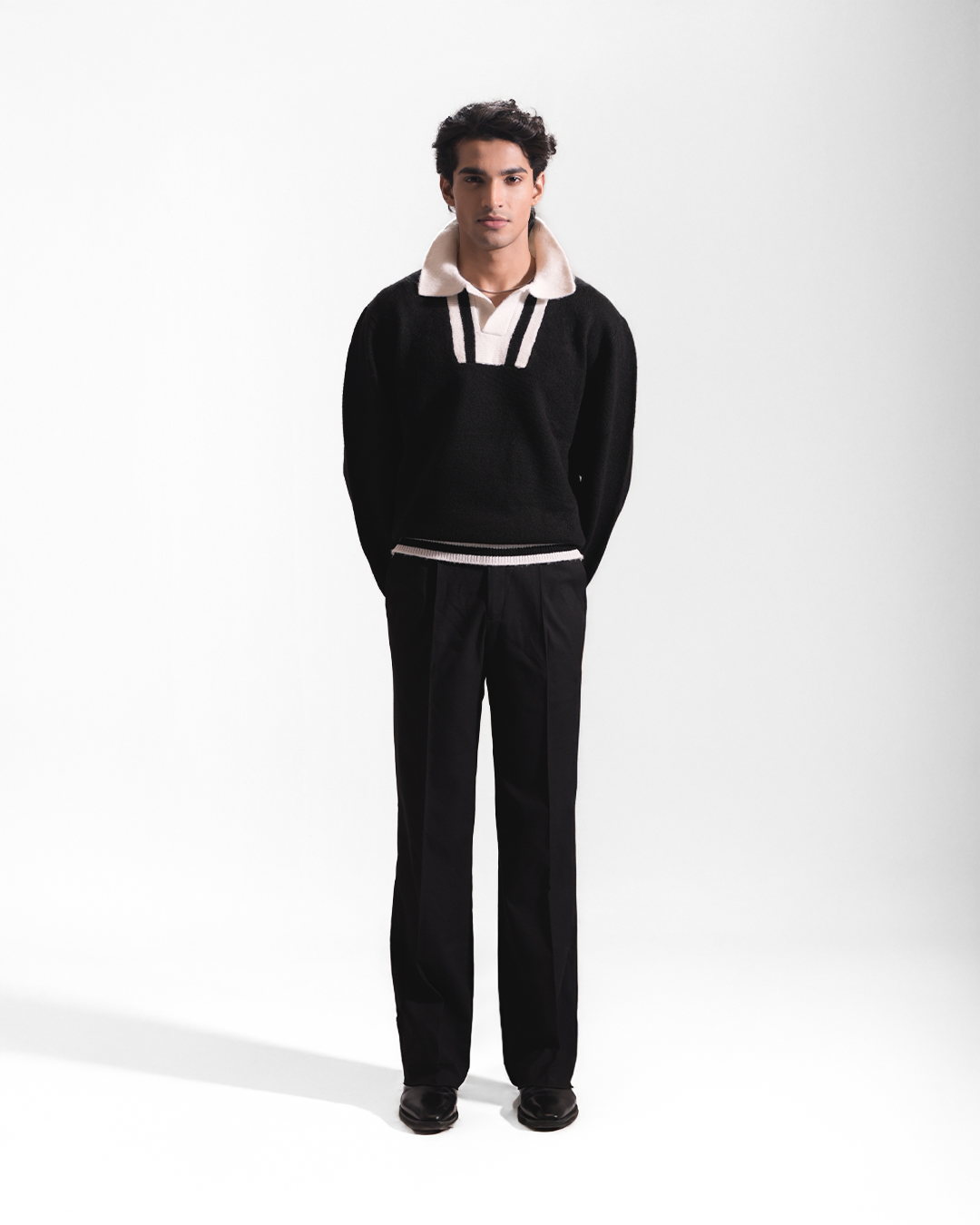 HAYDEN II | Contrast Collar Knit Sweater