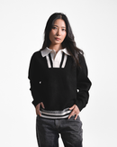 HAYDEN II | Contrast Collar Knit Sweater