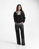HAYDEN II | Contrast Collar Knit Sweater