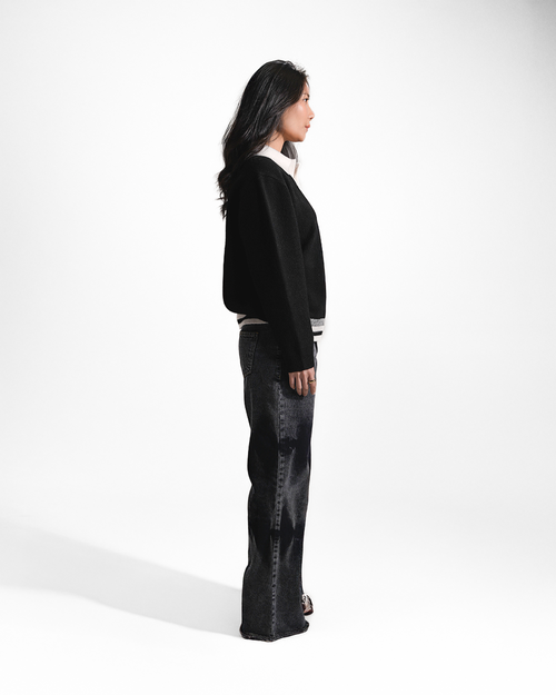HAYDEN II | Contrast Collar Knit Sweater