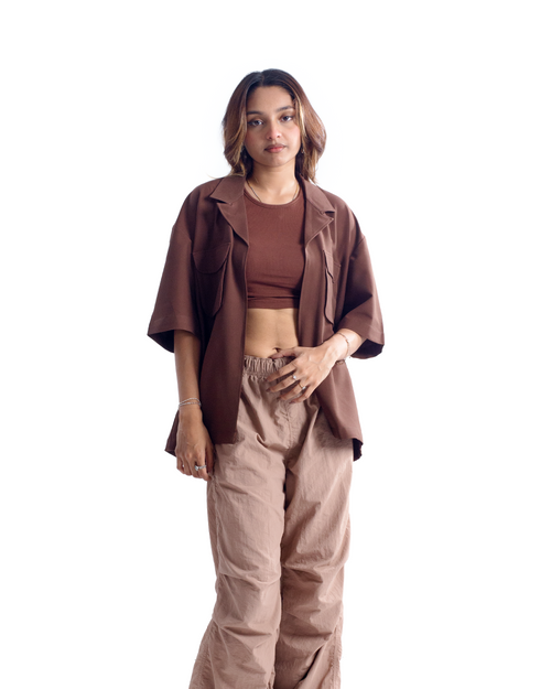 Ember | Brown Half-Shirt