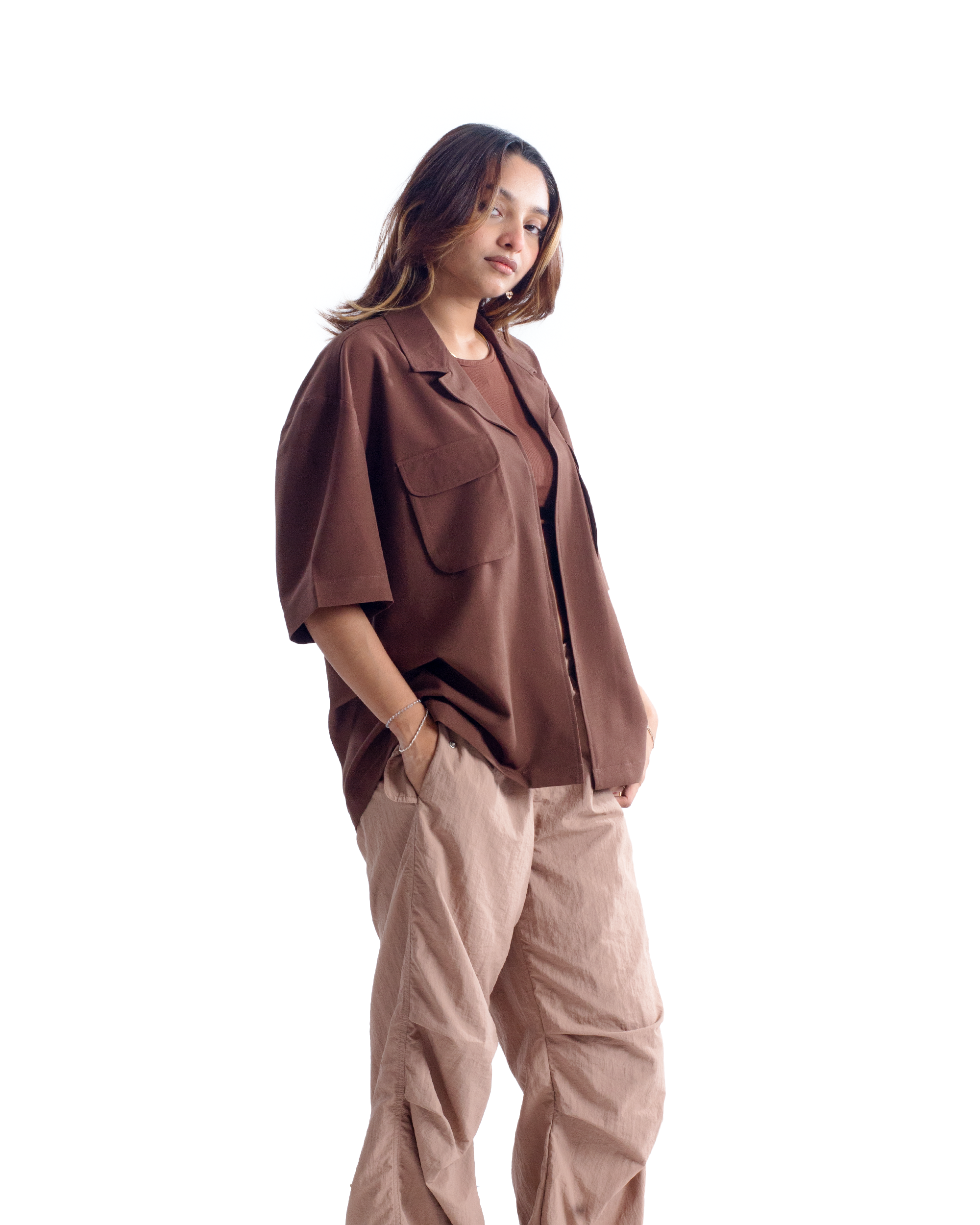 Ember | Brown Half-Shirt