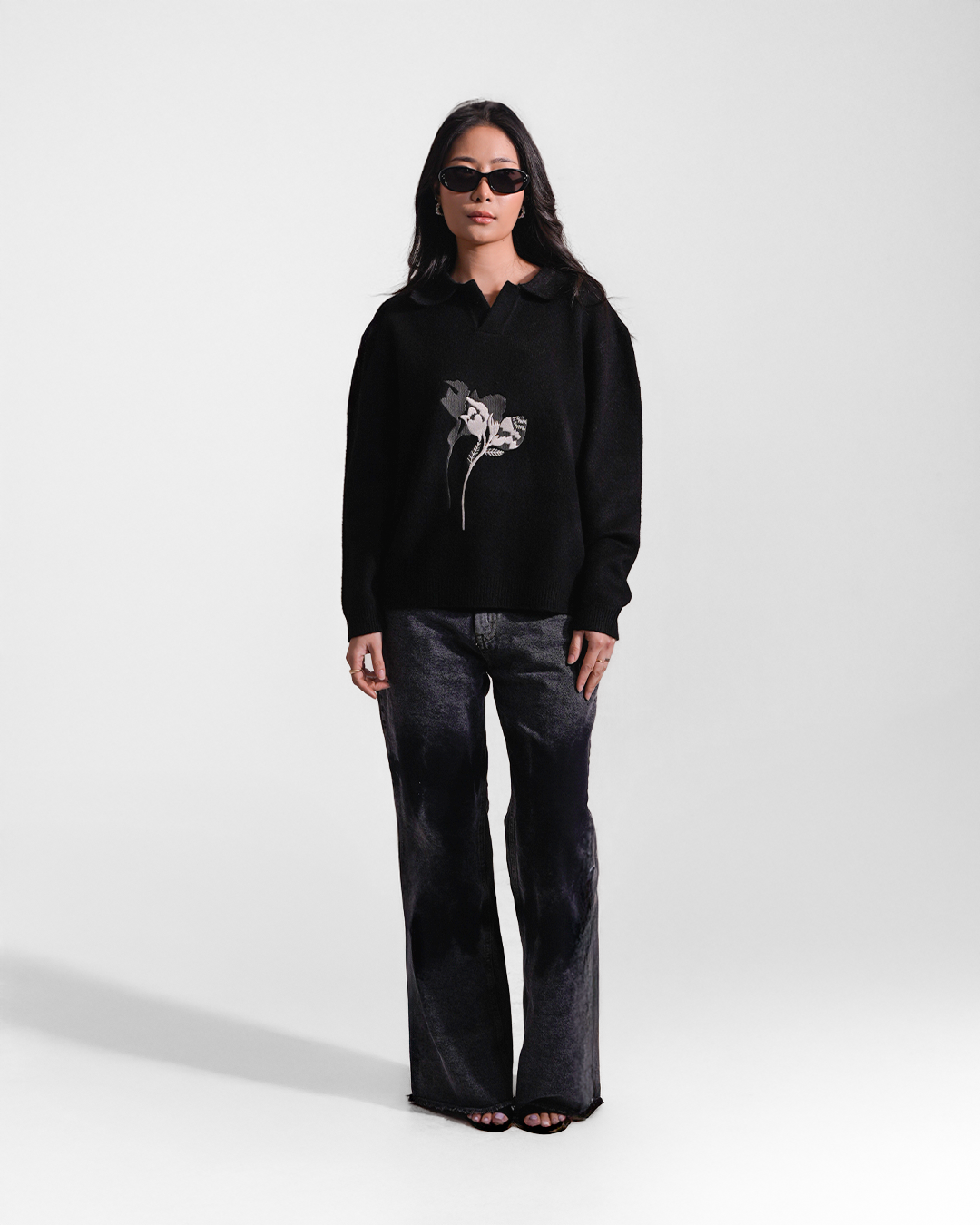 BLOOM | Embroidered Knit Sweater