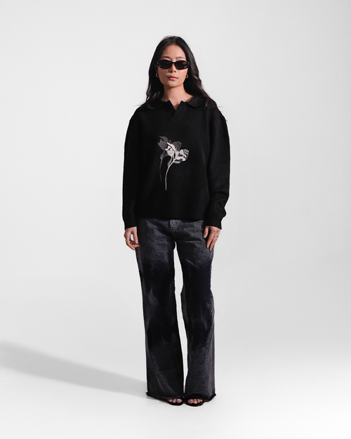 BLOOM | Embroidered Knit Sweater