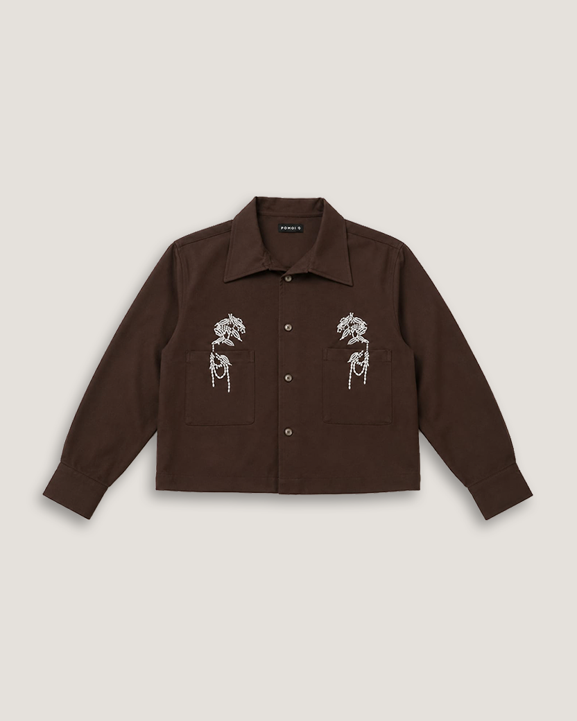 HEARTH | Sepia Embroidered Overshirt