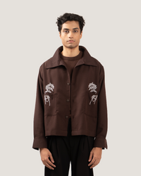 HEARTH | Sepia Embroidered Overshirt