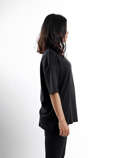 Evenos | Black Unisex Oversized Tee