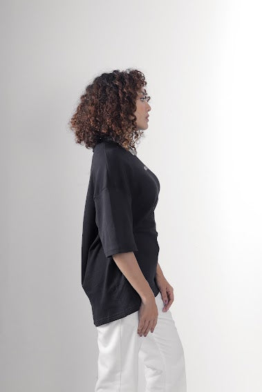 Onyx | Black Unisex Oversized Tee