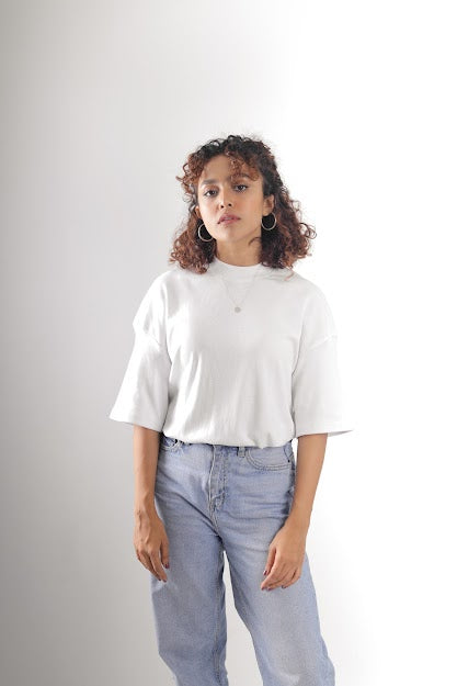 Florid | White Unisex Oversized Tee