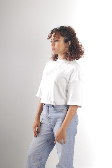Florid | White Unisex Oversized Tee
