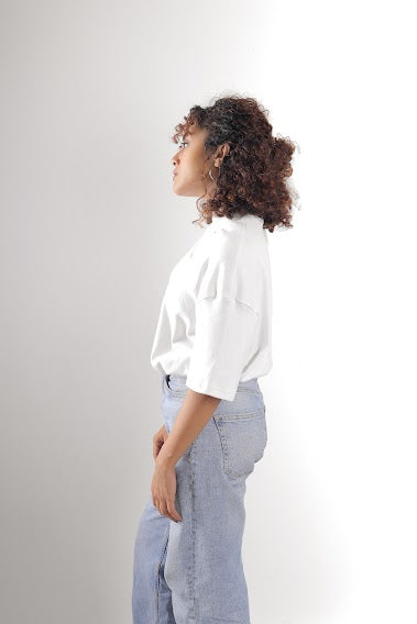Florid | White Unisex Oversized Tee