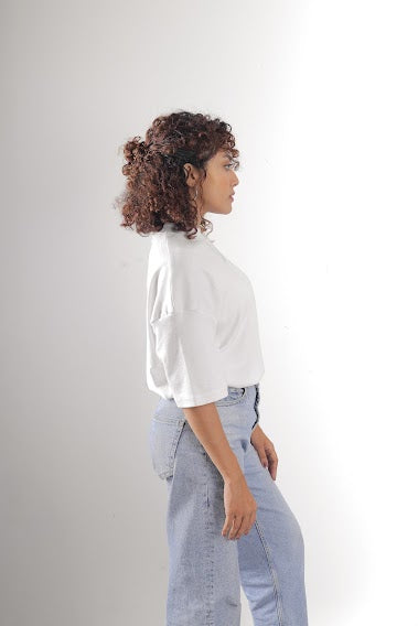 Florid | White Unisex Oversized Tee