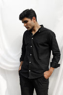 Charcoal Oxford | Black Shirt