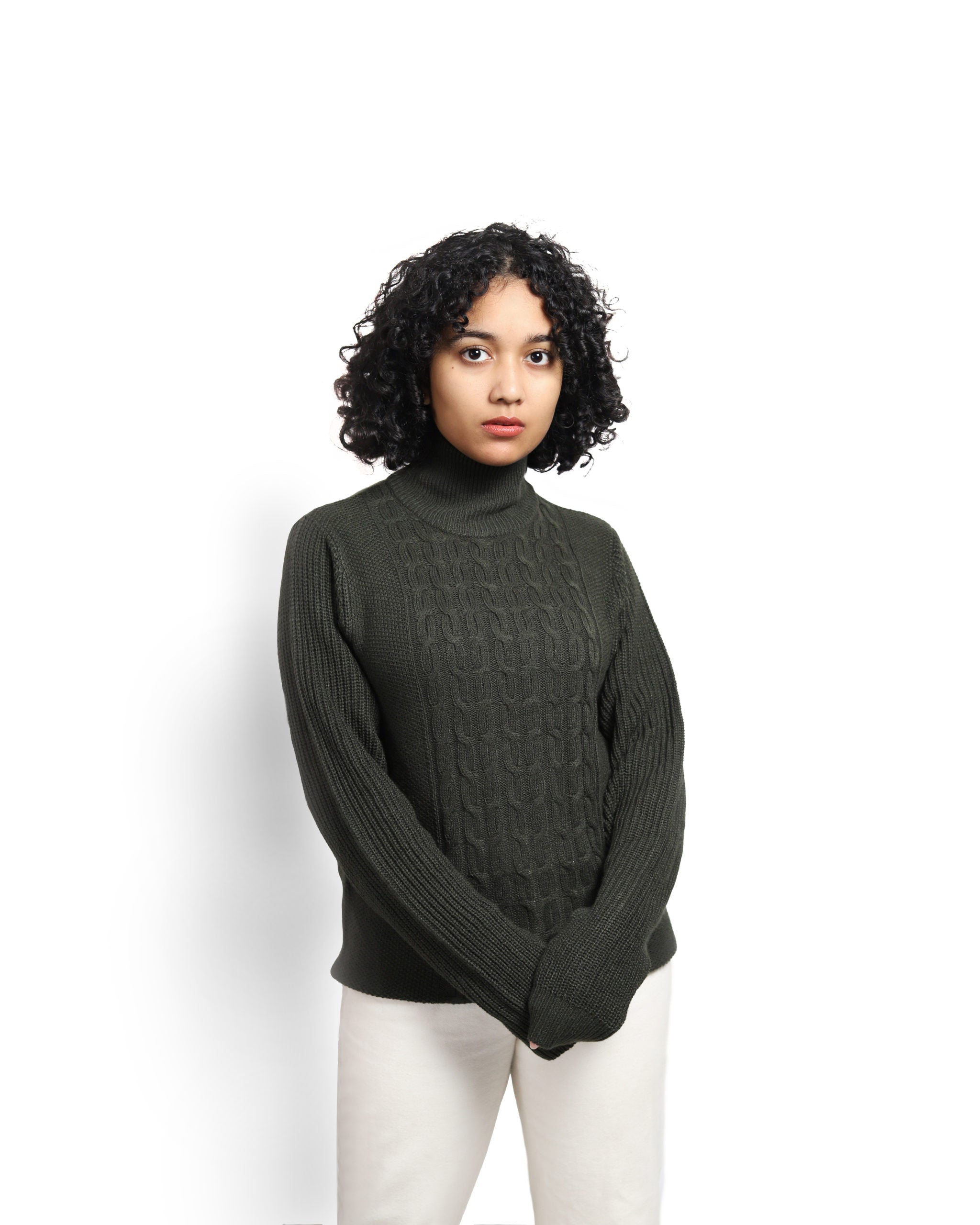 Foucault | Olive Turtleneck