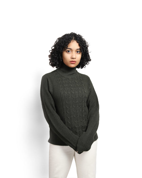 Foucault | Olive Turtleneck