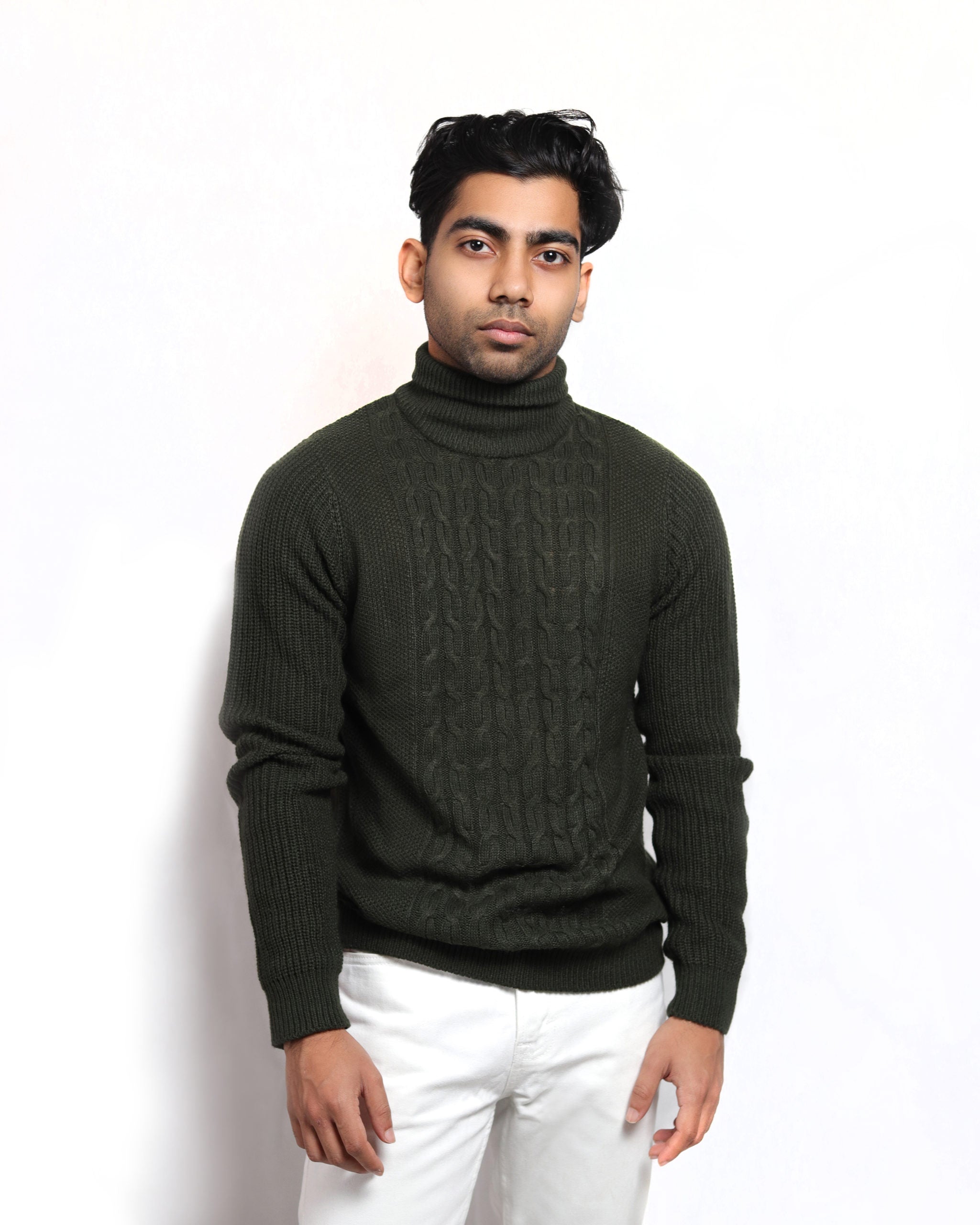 Foucault | Olive Turtleneck