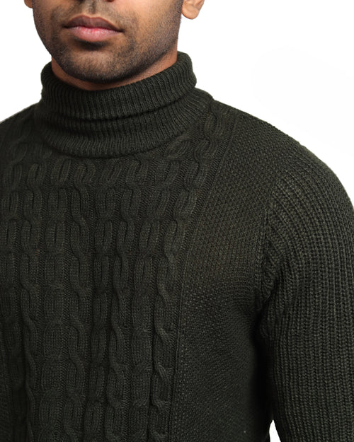 Foucault | Olive Turtleneck