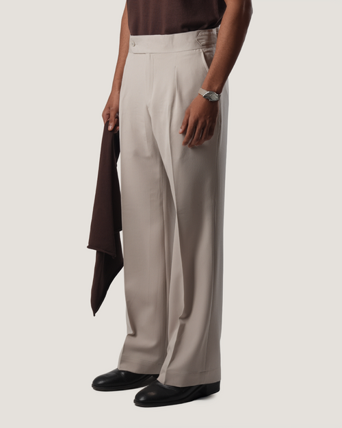 Ivory | Off-White Wide-Leg Trouser