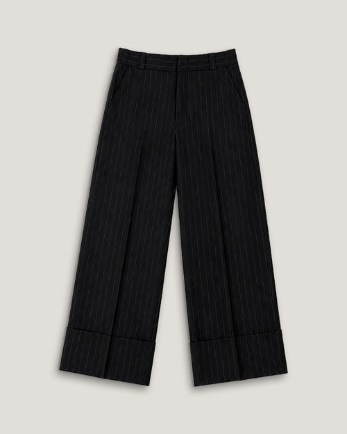LEDGER | Marine Cuffed Pinstripe Trouser
