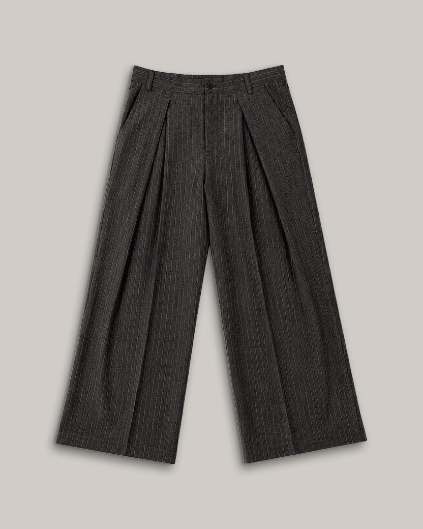 MARLOWE | Charcoal Pinstripe Formal Trouser