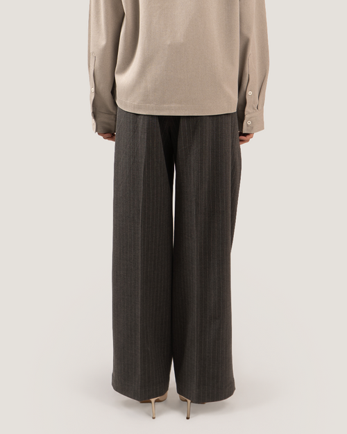 MARLOWE | Charcoal Pinstripe Formal Trouser