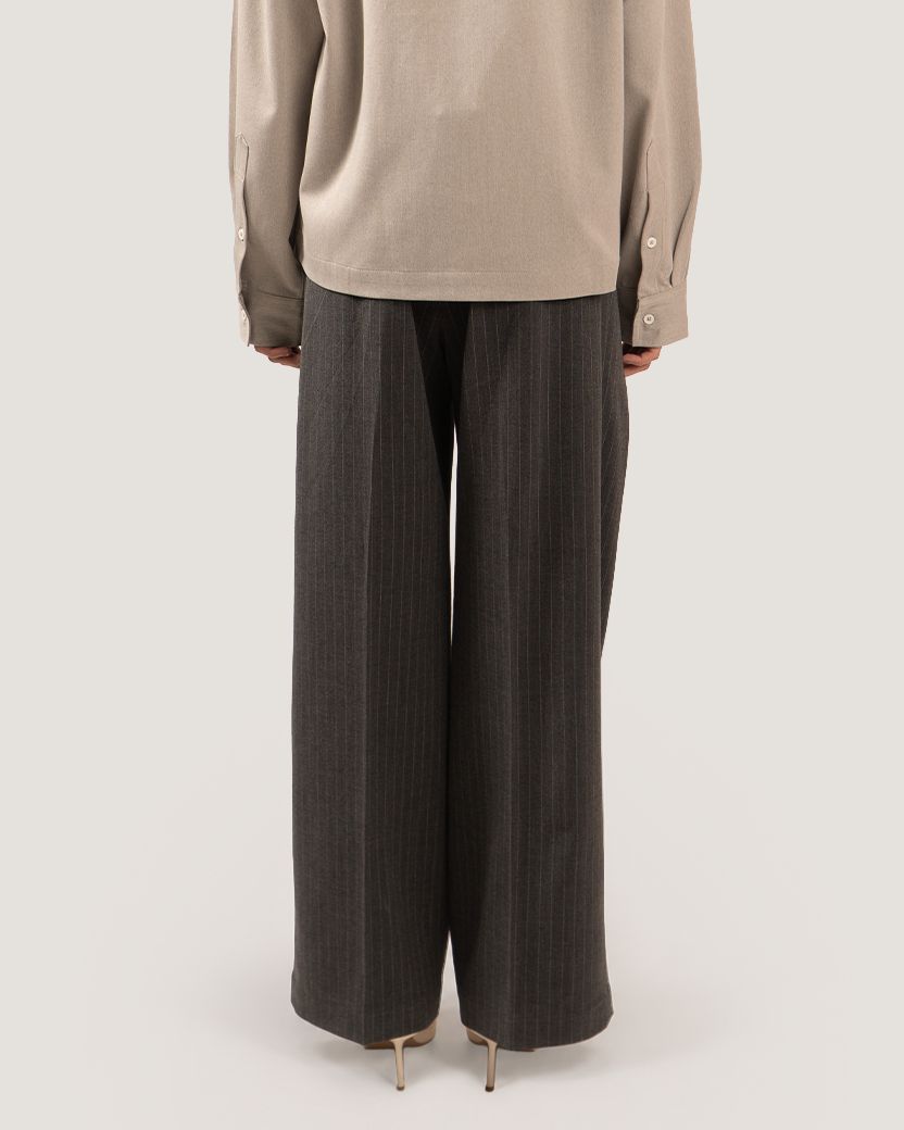 MARLOWE | Charcoal Pinstripe Formal Trouser