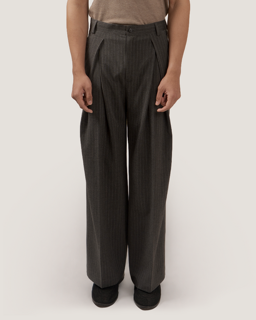 MARLOWE | Charcoal Pinstripe Formal Trouser