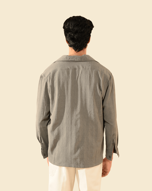 Masahru | Grey Full Sleeve Shirt
