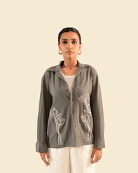 Masahru | Grey Full Sleeve Shirt