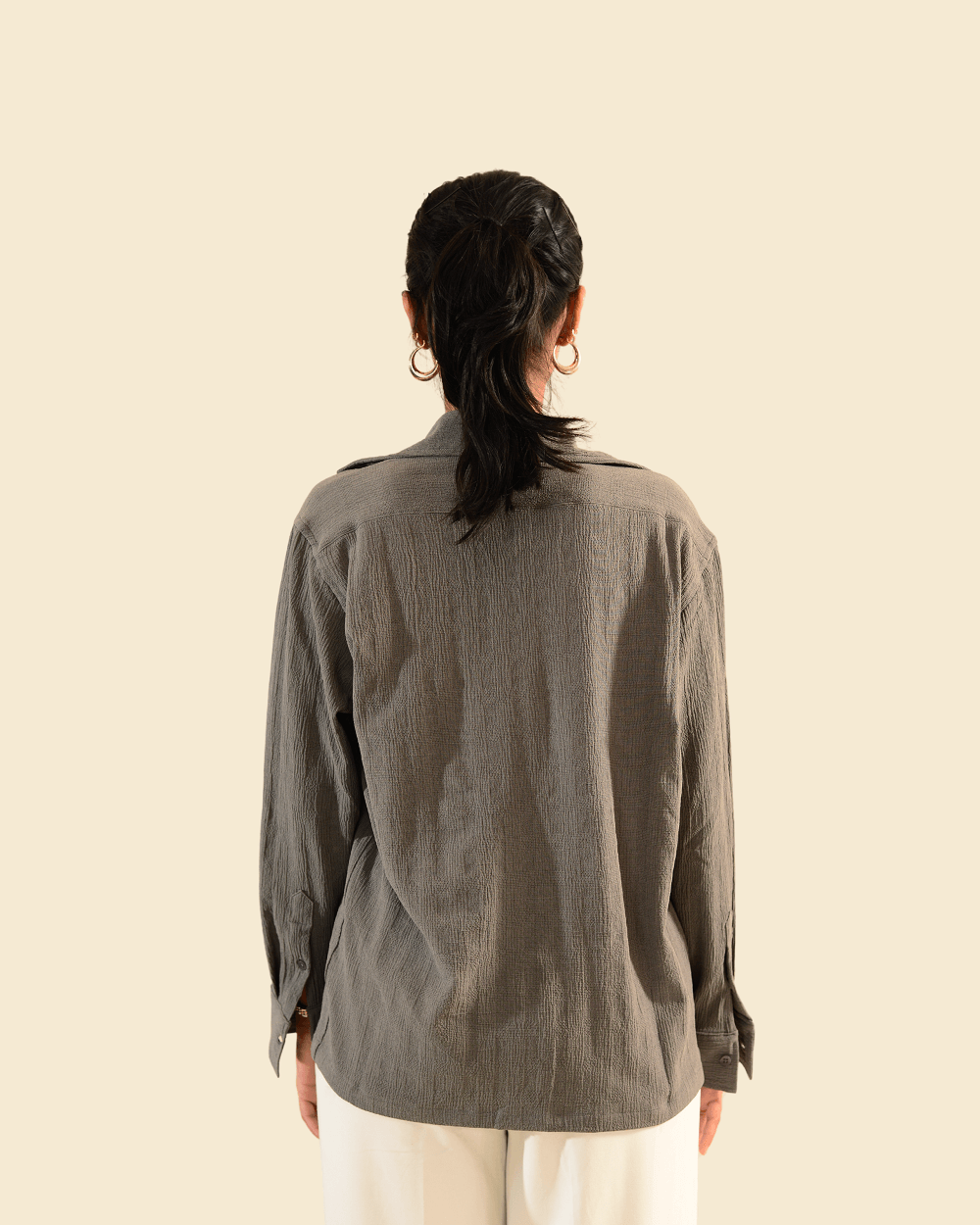 Masahru | Grey Full Sleeve Shirt