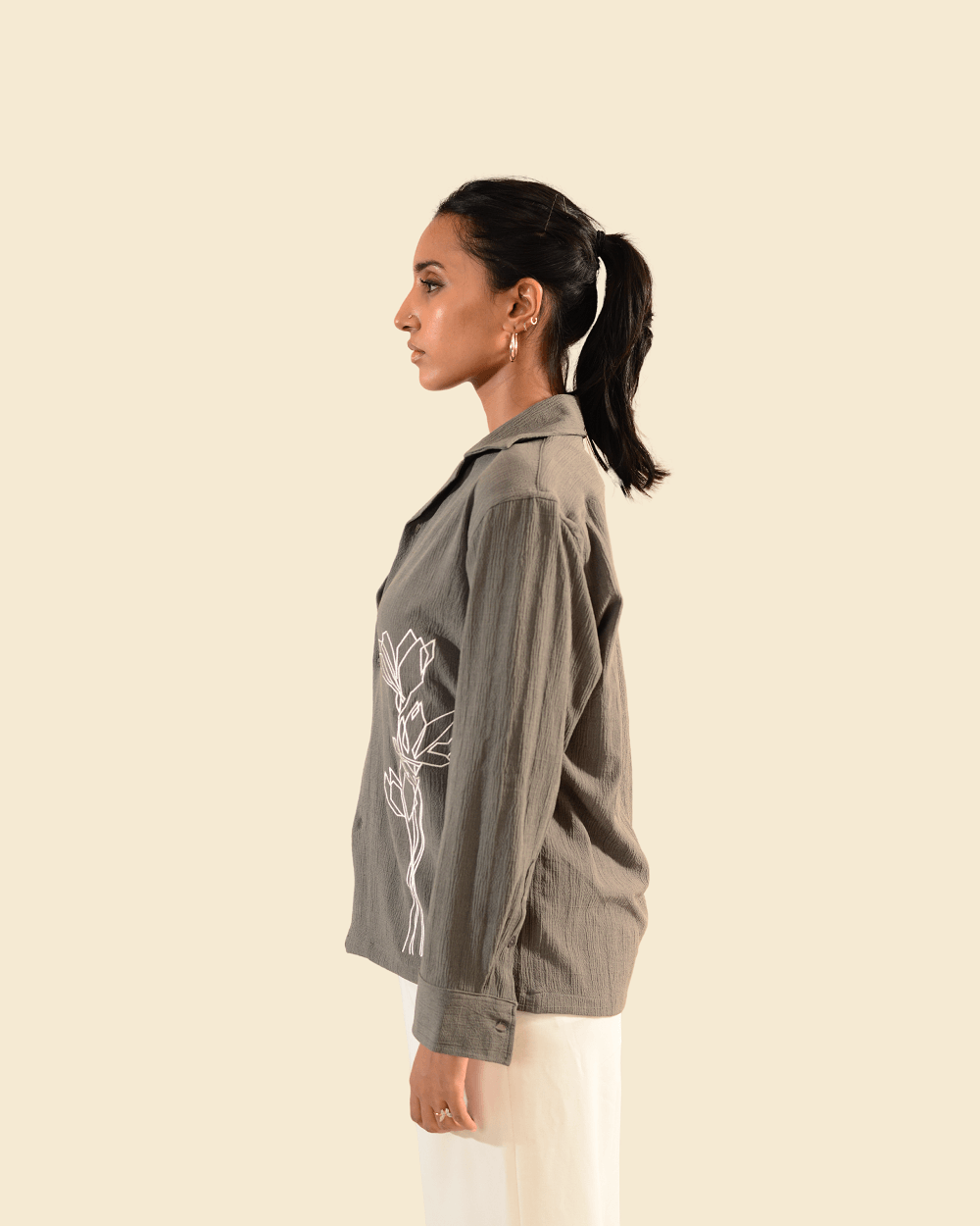 Masahru | Grey Full Sleeve Shirt