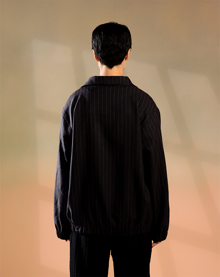 Mason | Charcoal Pinstripe Shacket