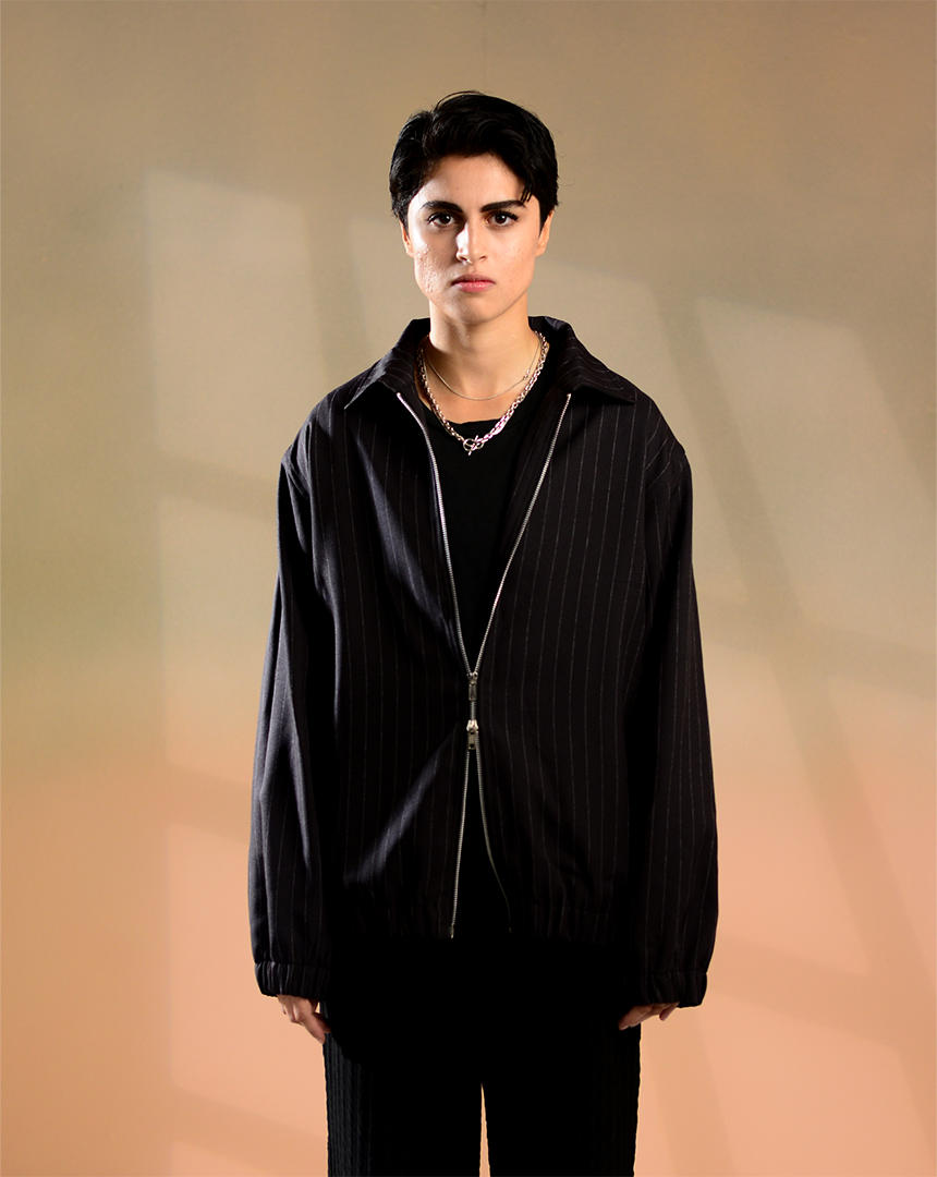 Mason | Charcoal Pinstripe Shacket