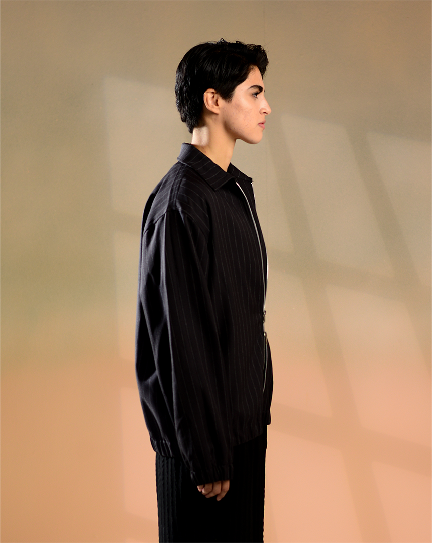 Mason | Charcoal Pinstripe Shacket