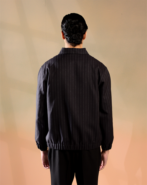 Mason | Charcoal Pinstripe Shacket