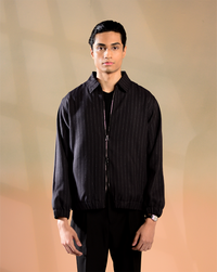 Mason | Charcoal Pinstripe Shacket
