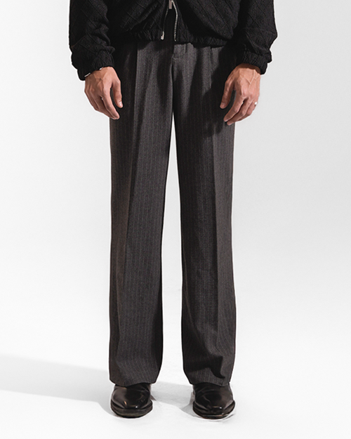 MERCER | Pinstripe Wide Leg Trouser