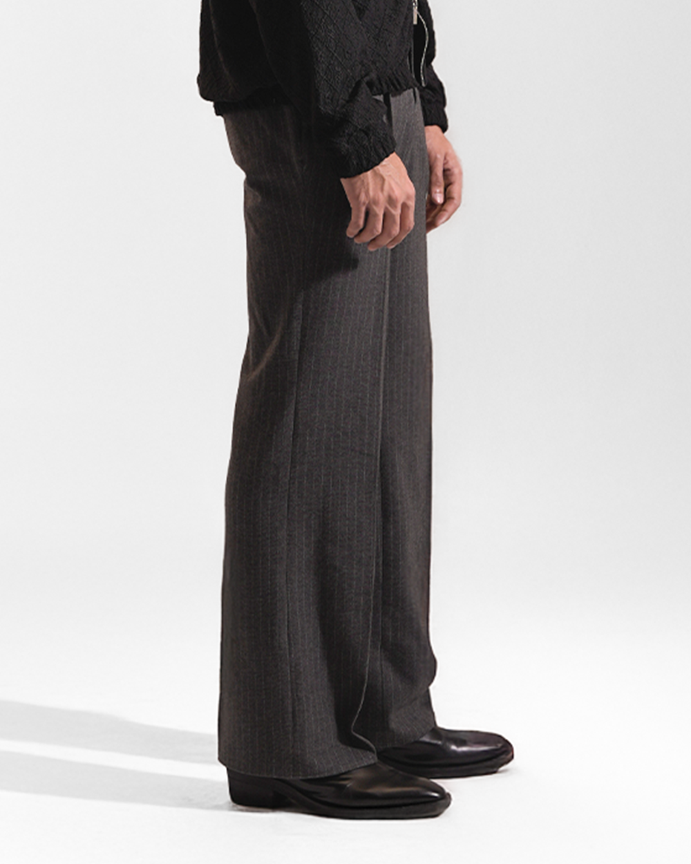 MERCER | Pinstripe Wide Leg Trouser