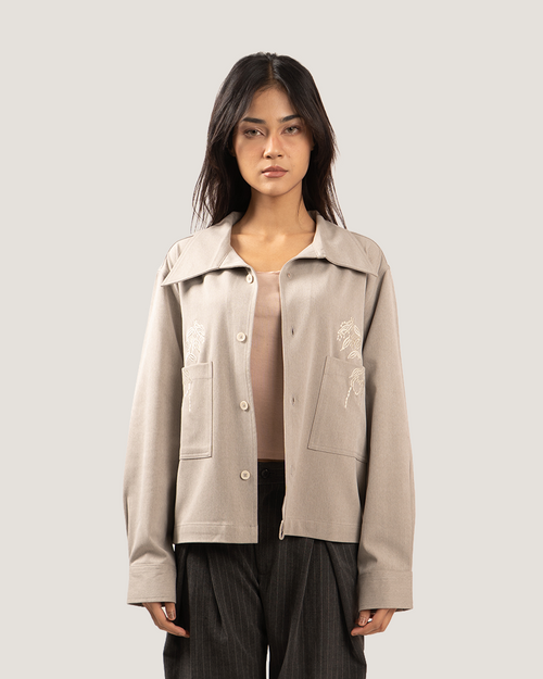 MERCER | Stone Embroidered Overshirt