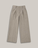 NOTCH | Grey Buttoned Side-Vent Trousers
