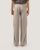NOTCH | Grey Buttoned Side-Vent Trousers