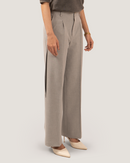 NOTCH | Grey Buttoned Side-Vent Trousers