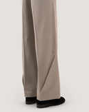 NOTCH | Grey Buttoned Side-Vent Trousers