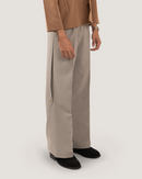 NOTCH | Grey Buttoned Side-Vent Trousers