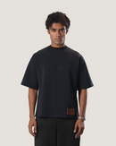 Obsidian  | Black Boxy Scuba Tee