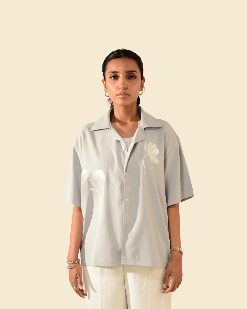 Pompei | Powder Blue Half Sleeve Shirt